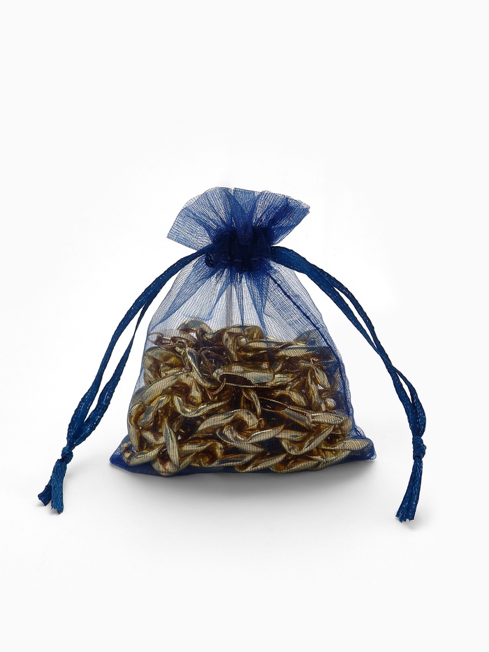 Набор мешочков подарочных 100 шт. 7×9 см ( ±1 см), тёмно-синий - Фото 1