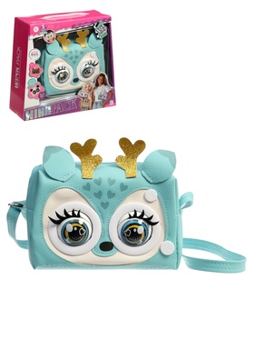 Музыкальная игрушка-сумочка "Олененок" звук, глазки моргают