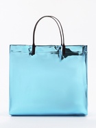 Пакет подарочный ПВХ, голография, голубой, пластиковая ручка, 26×22.5×10 см 10949072