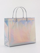 Пакет подарочный ПВХ, голография, серебро, пластиковая ручка, 26×22.5×10 см - фото 23600777