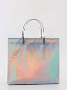 Пакет подарочный ПВХ, голография, серебро, пластиковая ручка, 26×22.5×10 см - фото 23600778