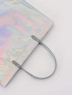 Пакет подарочный ПВХ, голография, серебро, пластиковая ручка, 26×22.5×10 см - фото 23600780