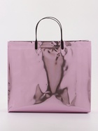 Пакет подарочный ПВХ, голография, розовый, пластиковая ручка, 32×28×11 см - фото 23600782