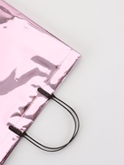 Пакет подарочный ПВХ, голография, розовый, пластиковая ручка, 32×28×11 см - фото 23600784