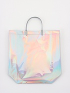 Пакет подарочный ПВХ, голография, серебро, пластикова ручка, 32×28×11 см - фото 23600787