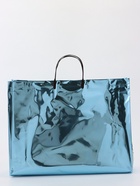 Пакет подарочный ПВХ, голография, голубой, пластиковая ручка, 44×33×12 см - фото 23600790