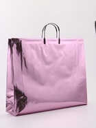 Пакет подарочный ПВХ, голография, розовый, пластиковая ручка, 50×42×12 см - фото 23600793