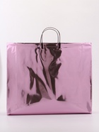 Пакет подарочный ПВХ, голография, розовый, пластиковая ручка, 50×42×12 см - фото 23600794