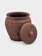 Банка для хранения чеснока Кунгурская керамика «Молочение», 3 л, с отверстием для вентиляции, керамика, коричневая 10973914