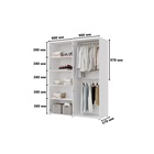 УЦЕНКА Шкаф четырехстворчатый с зеркалами Горизонт, 1800×570×2072, Белый/Белый - Фото 4