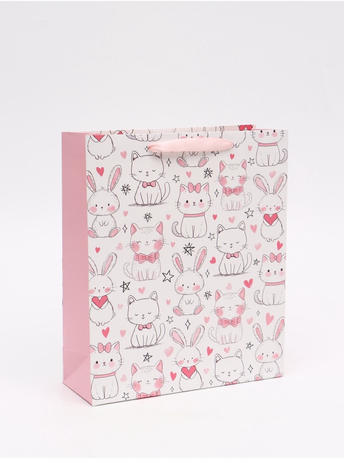 Пакет подарочный «Поздравляю», M 25,5 × 30 × 9 см