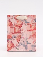 Пакет подарочный «Деньги», S 12 × 15 × 5,5 см 10894024