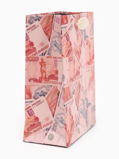 Пакет подарочный «Деньги», 12×15×5.5 см