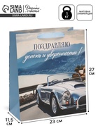 Пакет ламинированный «Поздравляю», ML 23 ? 27 ? 11,5 см (комплект 2 шт) - фото 65461842