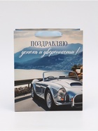 Пакет ламинированный «Поздравляю», ML 23 ? 27 ? 11,5 см (комплект 2 шт) - фото 65461844