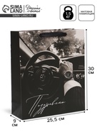 Пакет подарочный «Поздравляю», M 25,5 × 30 × 9 см 10894027