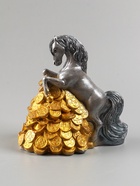 УЦЕНКА Копилка "Конь на деньгах" 20х20х13 см, серый - Фото 7