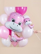 Воздушный шар фольгированный 15" «Динозаврик девочка», 5 шт. - фото 23600808
