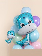 Воздушный шар фольгированный 15" «Динозаврик мальчик», 5 шт. - фото 23600812