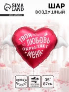 Воздушный шар фольгированный 35" «Твоя любовь окрыляет» - Фото 1