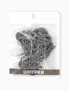Шнурки круглые, с люрексом, d=6 мм, 110±10 см, пара, серые - Фото 4
