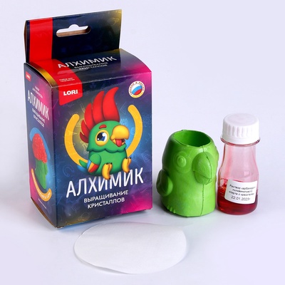 УЦЕНКА Выращивание кристаллов. Животные. «Зеленый попугай» Алхимик. Крп-010