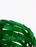 УЦЕНКА Корзина плетеная, бамбук, D13xH9.5/28 см зеленый - Фото 4