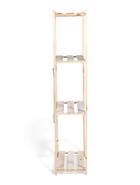 Стеллаж деревянный, 4 полки, 140×50×28 см, напольный, с регулируемыми полками - фото 65461904