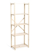 Стеллаж деревянный, 5 полок 142×50×28 см, напольный, с регулируемыми полками - фото 65461909