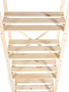 Стеллаж деревянный, 5 полок 142×50×28 см, напольный, с регулируемыми полками - фото 65461914