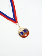 Медаль с уф-печатью "1 место", диам. 5 см. Цвет зол. С лентой 10870627