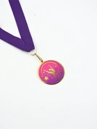 Медаль с уф-печатью "Гимнастика", диам. 5 см. Цвет зол. С лентой 10870628