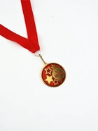 Медаль с уф-печатью "Ты звезда", диам. 5 см. Цвет зол. С лентой 10870629