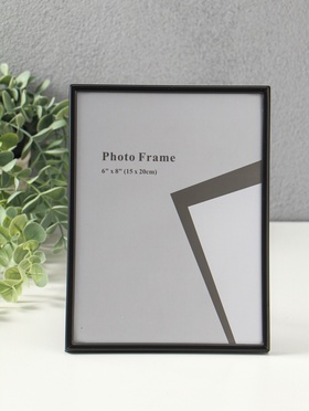 Фоторамка металл на 1 фото 15х20 см "Классик" чёрная 1,5х15,8х20,8 см