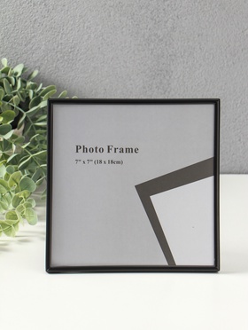 Фоторамка металл на 1 фото 18х18 см "Классик" чёрная 1,5х18,4х18,4 см