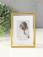 Фоторамка для фото 10×15 см «Лофт», золото гальваника, металл, 1.2×11.5×16 см - Фото 1