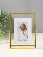 Фоторамка для фото 13×18 см «Лофт», золото гальваника, металл, 1.2×14×18.8 см - Фото 1