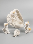 УЦЕНКА Набор фигур «Ангелы на подносе» 5 шт., 23.5×13×12 см, белый - Фото 3