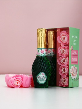 Подарочный набор «Самой нежной», гель для душа мондоро и мыльные цветы, Чистое Счастье