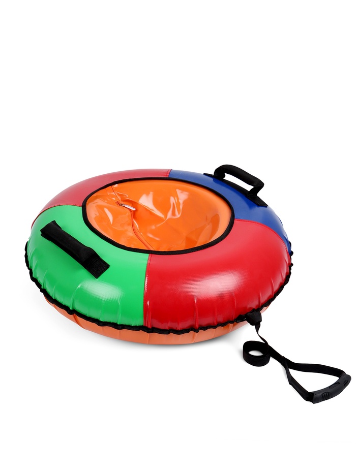Тюбинг – ватрушка, диаметр чехла 73 см, разноцветная - Фото 1