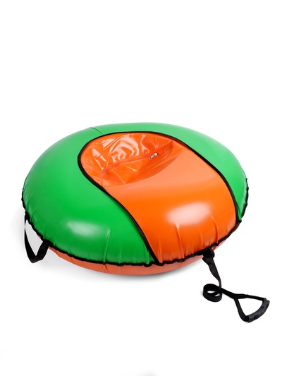 Тюбинг – ватрушка, диаметр чехла 93 см, оранжевая, зелёная