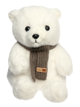 Мягкая игрушка «Пёсик в шарфике» белый, 25 см