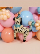 Воздушный шар фольгированный 15" «Зебра в колпачке», 5 шт., под воздух - Фото 2