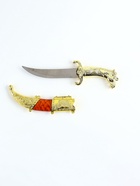 Сув. изделие нож, ножны серебро с красным, клинок 22 см, лезвие 12 см - фото 65462063
