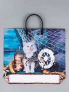 Пакет «Матроскин», полиэтиленовый с пластиковой ручкой, 38×34 + 3 см, 90 мкм - Фото 2