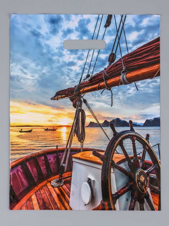 Пакет «Морской закат», полиэтиленовый с вырубной ручкой, 31×40 см, 60 мкм - Фото 1