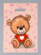 Пакет подарочный «Медвежонок», полиэтиленовый с вырубной ручкой, 29×40 см, 35 мкм 10962341