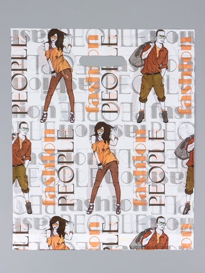 Пакет «Стильные», полиэтиленовый с вырубной ручкой, 36×43 + 3 см, 35 мкм