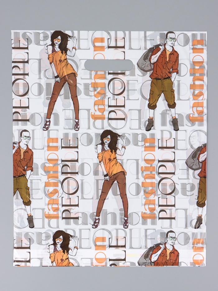 Пакет «Стильные», полиэтиленовый с вырубной ручкой, 36×43 + 3 см, 35 мкм - Фото 1