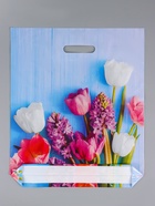 Пакет «Цветочный уют», полиэтиленовый с вырубной ручкой, 38×45 + 3 см, 50 мкм - фото 120369005